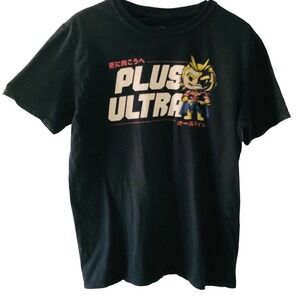 Funko Pop Shirt Mens M Black Short Sleeve Crew Neck My Hero Academia Anime